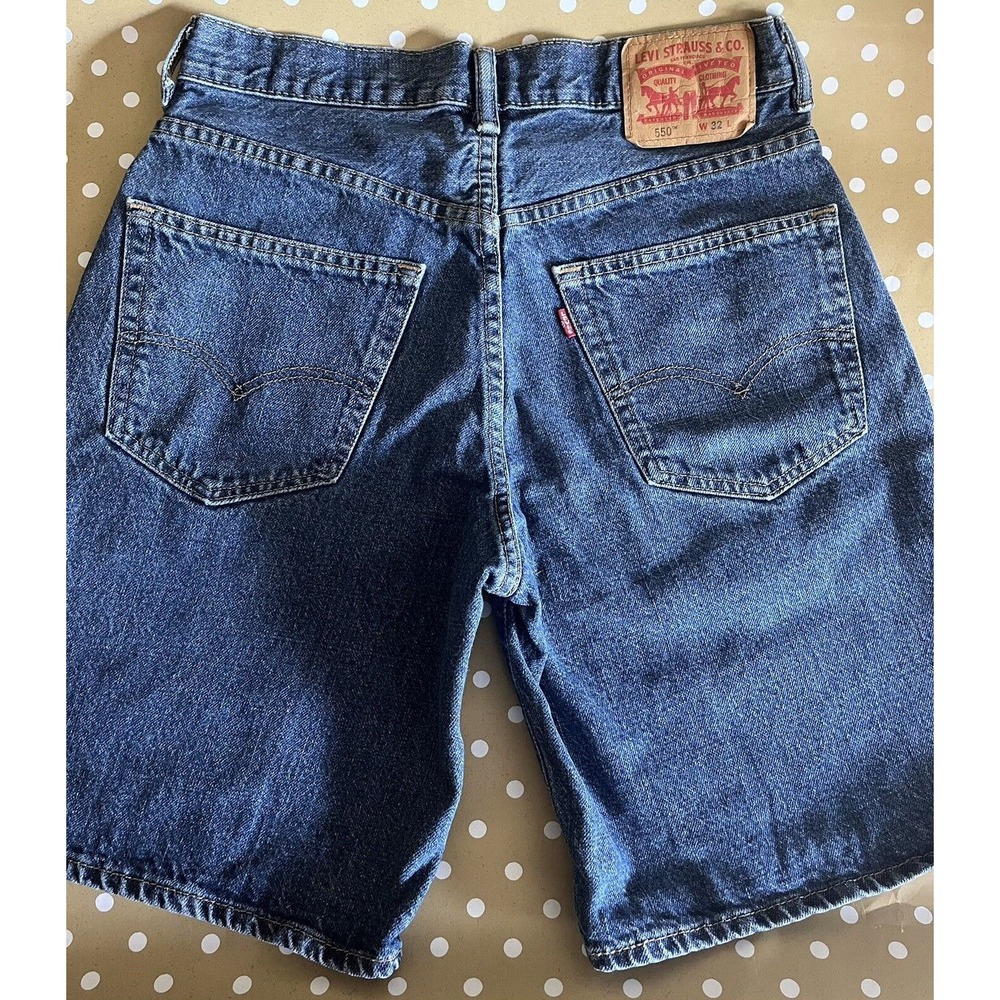 LEVI'S Men's 550 Relaxed Fit Denim Jean Shorts Waist 32 Inseam 8.5” Blue GUC